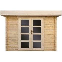 Abri En Bois Massif 9m² MODERNE - Madriers 40mm Gardy Shelter -Jardin Abris Magasin abri en bois massif 9m moderne madriers 40mm gardy shelter 5