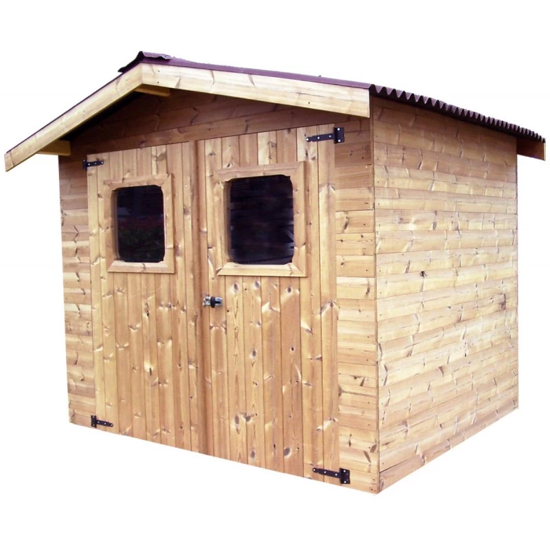 Abri En Bois Thermo Traité Thiers 7,81m² Et Toiture Onduline HABRITA 3 Abri En Bois Thermo Traité Thiers 7,81m² Et Toiture Onduline HABRITA