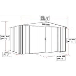 Abri En Métal Parois Hautes Anthracite Colussus 7,79m² DURAMAX + Kit Ancrage -Jardin Abris Magasin abri en metal parois hautes anthracite colussus 779m duramax kit ancrage 2