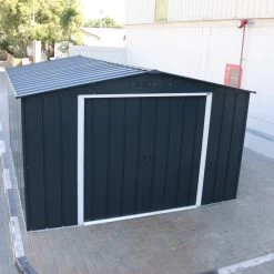 Abri En Métal Parois Hautes Anthracite Colussus 7,79m² DURAMAX + Kit Ancrage -Jardin Abris Magasin abri en metal parois hautes anthracite colussus 779m duramax kit ancrage 5