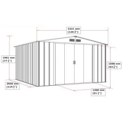 Abri En Métal Parois Hautes Anthracite Colussus 9,74m² DURAMAX + Kit Ancrage -Jardin Abris Magasin abri en metal parois hautes anthracite colussus 972m duramax kit ancrage 1