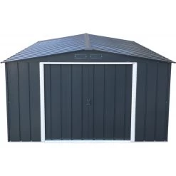 Abri En Métal Parois Hautes Anthracite Colussus 9,74m² DURAMAX + Kit Ancrage -Jardin Abris Magasin abri en metal parois hautes anthracite colussus 972m duramax kit ancrage 5