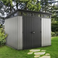 Abri Monopente En Résine Brossée Brossium 6m² + Plancher KETER 11 Abri Monopente En Résine Brossée Brossium 6m² + Plancher KETER -Jardin Abris Magasin abri en resine brossee monopente brossium 6m plancher keter 3