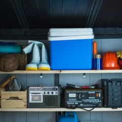 Abri Monopente En Résine Brossée Brossium 7,4m² + Plancher KETER -Jardin Abris Magasin abri en resine brossee monopente brossium 6m plancher keter 9