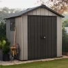 Abri En Résine Brossée Oakland 757 Brossium 5,1m² + Plancher - Keter -Jardin Abris Magasin abri en resine brossee oakland 757 brossium 51m plancher keter