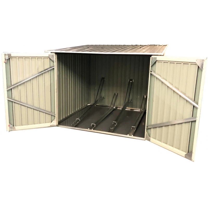 Abri Pour 4 Vélos En Métal Anthracite 4,2m² + Kit D'ancrage X-METAL 5 Abri Pour 4 Vélos En Métal Anthracite 4,2m² + Kit D'ancrage X-METAL – Image 3