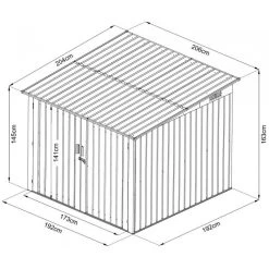 Abri Pour 4 Vélos En Métal Anthracite 4,2m² + Kit D'ancrage X-METAL 12 Abri Pour 4 Vélos En Métal Anthracite 4,2m² + Kit D'ancrage X-METAL -Jardin Abris Magasin abri pour 4 velos en metal anthracite 42m kit d ancrage x metal 4