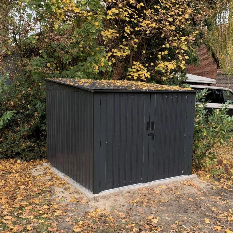 Abri Pour 4 Vélos En Métal Anthracite 4,2m² + Kit D'ancrage X-METAL 3 Abri Pour 4 Vélos En Métal Anthracite 4,2m² + Kit D'ancrage X-METAL