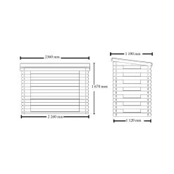 Abri Range-bûches 4 Stères Madriers Massif 20mm Certifié -Jardin Abris Magasin abri range buches 4 steres madriers massif 20mm certifie 2