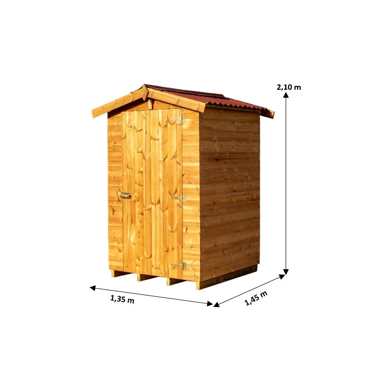 Abri Therma 1,96m² En Bois Thermo Traité Avec Plancher - HABRITA 6 Abri Therma 1,96m² En Bois Thermo Traité Avec Plancher - HABRITA – Image 4