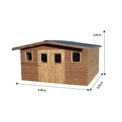 Abri Thermabri 15,14m² En Bois Thermo Traité Toiture En Acier HABRITA 10 Abri Thermabri 15,14m² En Bois Thermo Traité Toiture En Acier HABRITA -Jardin Abris Magasin abri thermabri 1514m en bois thermo traite toiture en acier habrita 2