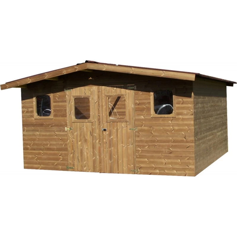 Abri Thermabri 15,14m² En Bois Thermo Traité Toiture Onduline HABRITA 4 Abri Thermabri 15,14m² En Bois Thermo Traité Toiture Onduline HABRITA – Image 2