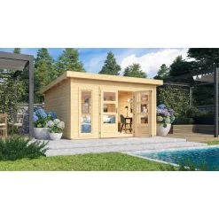 Abri Toit Plat 13,60m² Bois Massif 40mm Northeim 5 – Karibu 11 Abri Toit Plat 13,60m² Bois Massif 40mm Northeim 5 – Karibu -Jardin Abris Magasin abri toit plat 1360m bois massif 40mm northeim 5 woodfeeling 3