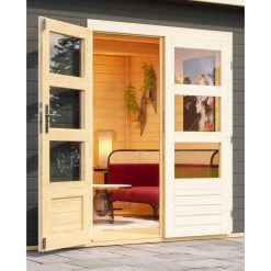 Abri Toit Plat 13,60m² Bois Massif Gris Terre 40mm Northeim 5 – Karibu 13 Abri Toit Plat 13,60m² Bois Massif Gris Terre 40mm Northeim 5 – Karibu -Jardin Abris Magasin abri toit plat 1360m bois massif gris terre 40mm northeim 5 woodfeeling 5