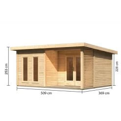 Abri Toit Plat 18,78m² Bois Massif 40mm Radeburg 5 – Karibu -Jardin Abris Magasin abri toit plat 1878m bois massif 40mm radeburg 5 karibu 3