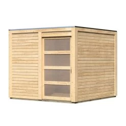 Abri Toit Plat En Bois Massif 19mm Qubic 6,05m² - Karibu 13 Abri Toit Plat En Bois Massif 19mm Qubic 6,05m² - Karibu -Jardin Abris Magasin abri toit plat qubic de 605m en bois massif 19mm karibu 5