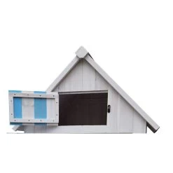 Armoire De Jardin En Bois Lasuré Bleu Et Blanc 0,41m² - Habrita -Jardin Abris Magasin armoire de jardin en bois lasure bleu et blanc 041m habrita 3