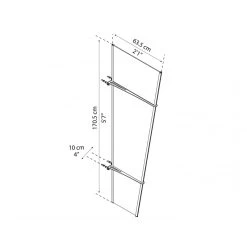 Auvent Latéral En Acrylique Transparent Pegasus™ 620 – Palram - Canopia -Jardin Abris Magasin auvent lateral en acrylique transparent pegasus 620 palram 2