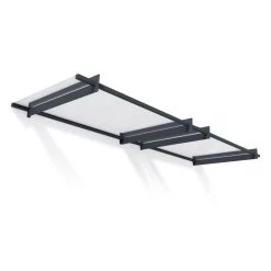 Auvent Marquise En Acrylique Gris Clair NANCY™ 3000 – Canopia By Palram -Jardin Abris Magasin auvent marquise en acrylique gris clair nancy 3000 canopia 2
