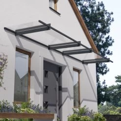 Auvent Marquise En Acrylique Gris Clair NANCY™ 4100 – Canopia By Palram