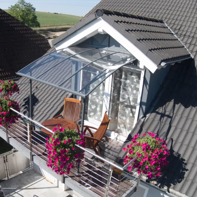 Auvent Marquise En Acrylique Transparent Vega™ 2000 – Palram - Canopia 4 Auvent Marquise En Acrylique Transparent Vega™ 2000 – Palram - Canopia – Image 2