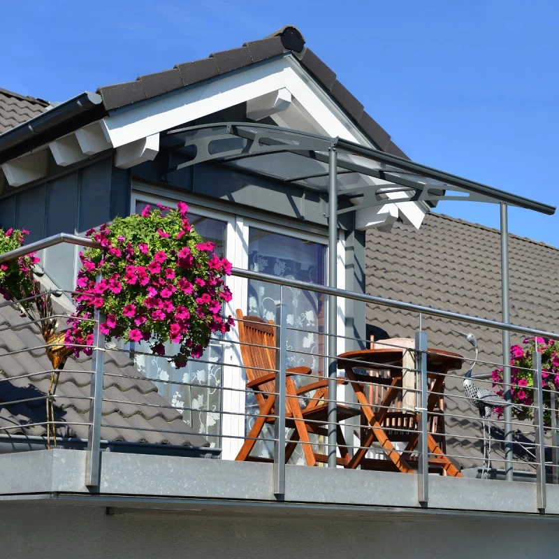 Auvent Marquise En Acrylique Transparent Vega™ 2000 – Palram - Canopia 3 Auvent Marquise En Acrylique Transparent Vega™ 2000 – Palram - Canopia