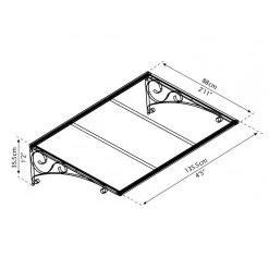 Auvent Marquise En Polycarbonate 2 Mm VENUS™ 1350 – Palram - Canopia 11 Auvent Marquise En Polycarbonate 2 Mm VENUS™ 1350 – Palram - Canopia -Jardin Abris Magasin auvent marquise en polycarbonate 2 mm venus 1350 palram 3