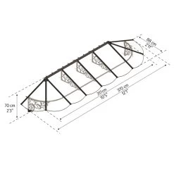Auvent Marquise En Polycarbonate 4mm Lily XL™ 3600 – Canopia 8 Auvent Marquise En Polycarbonate 4mm Lily XL™ 3600 – Canopia -Jardin Abris Magasin auvent marquise en polycarbonate 4mm lily xl 3600 canopia 2