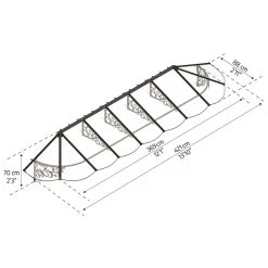 Auvent Marquise En Polycarbonate 4mm Lily XL™ 4100 – Canopia -Jardin Abris Magasin auvent marquise en polycarbonate 4mm lily xl 4100 canopia 2