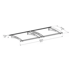 Auvent Marquise Transparent AQUILA™ 3000 - Palram - Canopia -Jardin Abris Magasin auvent marquise transparent aquila 3000 palram 1 2