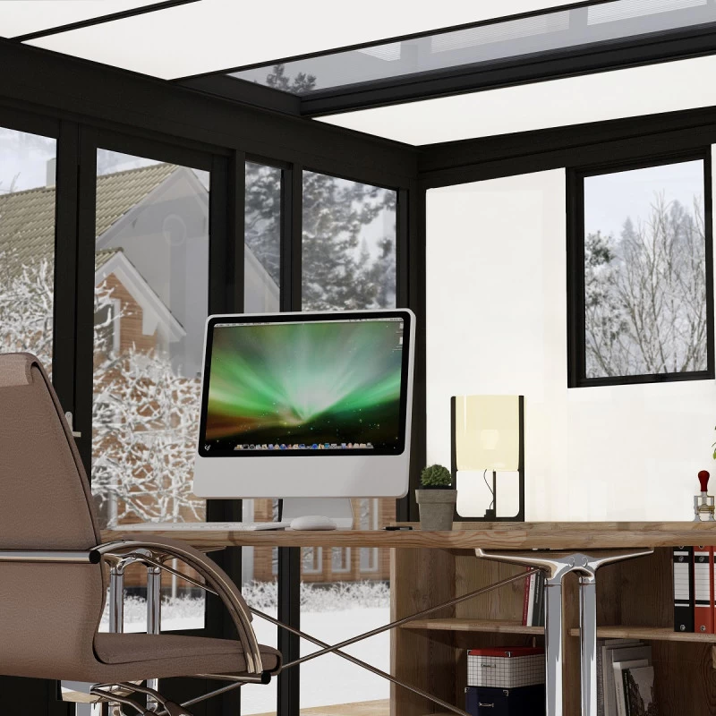 Studio De Jardin En Aluminium Et Bois Composite 10,1m² - Isolation Triple Paroi Copenhagen – Canopia By Palram 7 Studio De Jardin En Aluminium Et Bois Composite 10,1m² - Isolation Triple Paroi Copenhagen – Canopia By Palram – Image 5