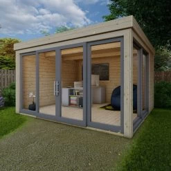 Bureau De Jardin En Bois Massif 11,8m² - Madriers 40mm Gardy Shelter -Jardin Abris Magasin bureau de jardin en bois massif 118m madriers 40mm gardy shelter 2