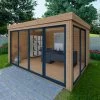 Bureau De Jardin En Bois Massif 11,8m² - Madriers 40mm Traités Teinté Marron Gardy Shelter -Jardin Abris Magasin bureau de jardin en bois massif 118m madriers 40mm traites teinte marron gardy shelter