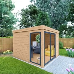Bureau De Jardin En Bois Massif 8,88m² - Madriers 40mm Traités Teintés Marron Gardy Shelter 10 Bureau De Jardin En Bois Massif 8,88m² - Madriers 40mm Traités Teintés Marron Gardy Shelter -Jardin Abris Magasin bureau de jardin en bois massif 888m madriers 40mm traites teintes marron gardy shelter 2