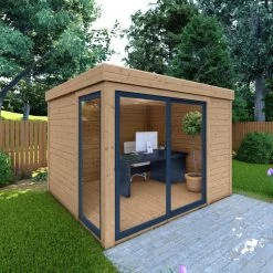 Bureau De Jardin En Bois Massif 8,88m² - Madriers 40mm Traités Teintés Marron Gardy Shelter 11 Bureau De Jardin En Bois Massif 8,88m² - Madriers 40mm Traités Teintés Marron Gardy Shelter -Jardin Abris Magasin bureau de jardin en bois massif 888m madriers 40mm traites teintes marron gardy shelter 3
