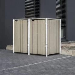 Cache-poubelle 2 Compartiments Müllbox En Bois Traité Gris 2x140L – HIDE 7 Cache-poubelle 2 Compartiments Müllbox En Bois Traité Gris 2x140L – HIDE -Jardin Abris Magasin cache poubelle 2 compartiments mullbox en bois traite gris 2x140l hide 2