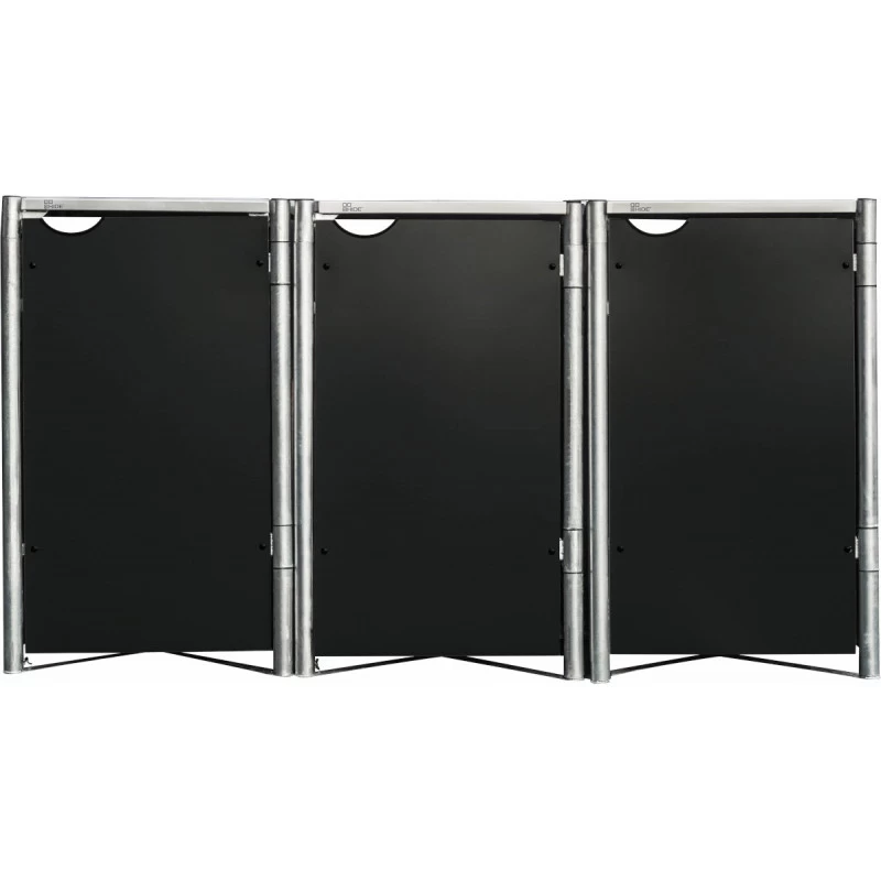 Cache-poubelle 3 Compartiments Müllbox En Aluminium Noir 3x140L – HIDE 4 Cache-poubelle 3 Compartiments Müllbox En Aluminium Noir 3x140L – HIDE – Image 2