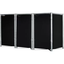 Cache-poubelle 3 Compartiments Müllbox En Aluminium Noir 3x240L – HIDE 10 Cache-poubelle 3 Compartiments Müllbox En Aluminium Noir 3x240L – HIDE -Jardin Abris Magasin cache poubelle 3 compartiments mullbox en aluminium noir 3x240l hide 2