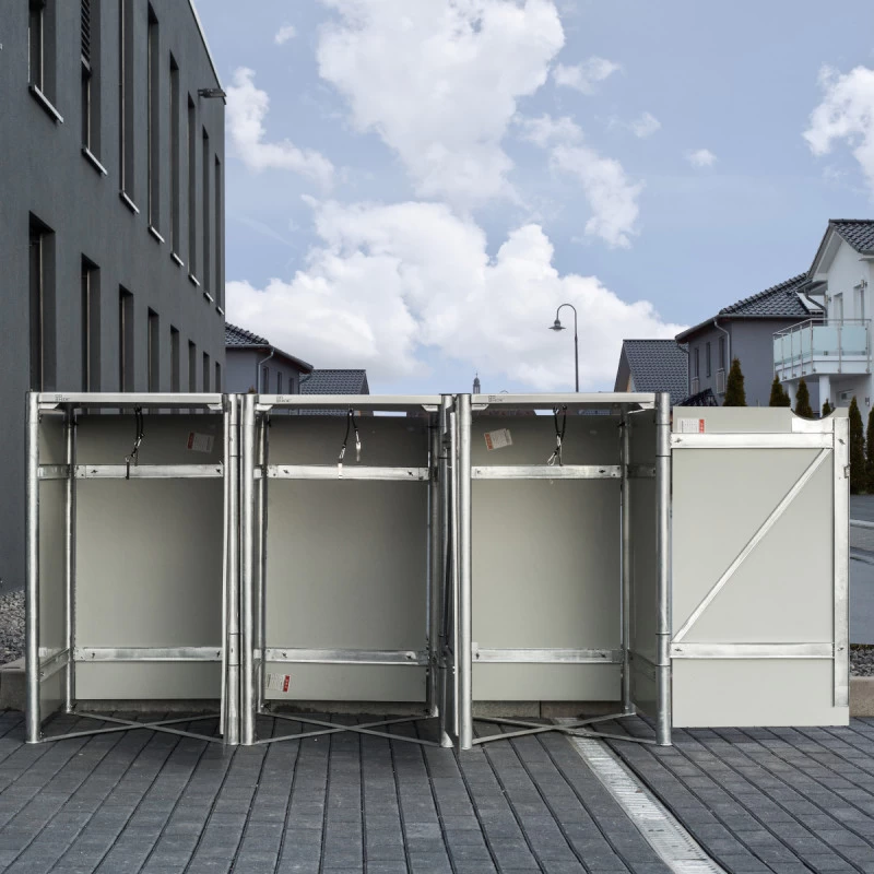 Cache-poubelle 3 Compartiments Müllbox En Aluminium Noir 3x240L – HIDE 7 Cache-poubelle 3 Compartiments Müllbox En Aluminium Noir 3x240L – HIDE – Image 5