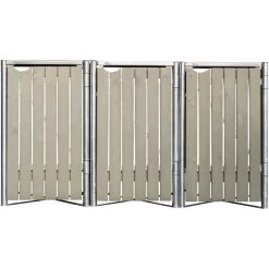 Cache-poubelle 3 Compartiments Müllbox En Bois Traité Gris 3x140L – HIDE -Jardin Abris Magasin cache poubelle 3 compartiments mullbox en bois traite gris 3x140l hide 1
