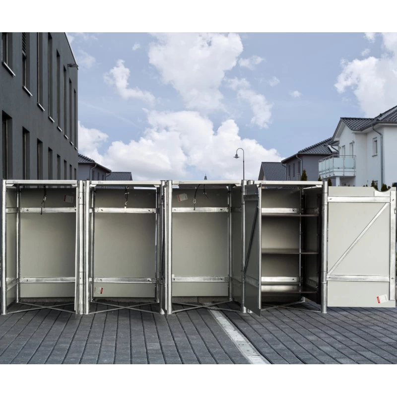 Cache-poubelle 4 Compartiments Müllbox En Aluminium Noir 4x240L – HIDE 5 Cache-poubelle 4 Compartiments Müllbox En Aluminium Noir 4x240L – HIDE – Image 3