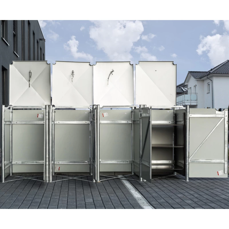 Cache-poubelle 4 Compartiments Müllbox En Aluminium Noir 4x240L – HIDE 6 Cache-poubelle 4 Compartiments Müllbox En Aluminium Noir 4x240L – HIDE – Image 4