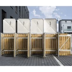 Cache-poubelle 4 Compartiments Müllbox En Bois Traité Naturel 4x240L – HIDE 10 Cache-poubelle 4 Compartiments Müllbox En Bois Traité Naturel 4x240L – HIDE -Jardin Abris Magasin cache poubelle 4 compartiments mullbox en bois traite naturel 4x240l hide 3