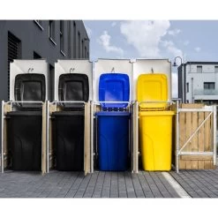 Cache-poubelle 4 Compartiments Müllbox En Bois Traité Naturel 4x240L – HIDE 11 Cache-poubelle 4 Compartiments Müllbox En Bois Traité Naturel 4x240L – HIDE -Jardin Abris Magasin cache poubelle 4 compartiments mullbox en bois traite naturel 4x240l hide 4