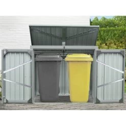 Cache-poubelle Double En Acier Pour Conteneurs 240L – Westmann 10 Cache-poubelle Double En Acier Pour Conteneurs 240L – Westmann -Jardin Abris Magasin cache poubelle double en acier pour conteneurs 240l westmann 2