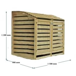 Cache Poubelle Double En Bois Massif Certifié Traité Autoclave -Jardin Abris Magasin cache poubelle double en bois massif certifie traite autoclave 3