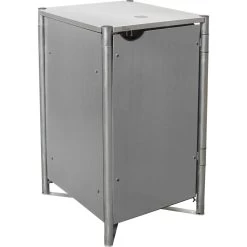 Cache-poubelle Müllbox En Aluminium Gris 240L – HIDE -Jardin Abris Magasin cache poubelle mullbox en aluminium gris 240l hide 1
