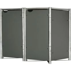 Cache-poubelle 2 Compartiments Müllbox En Aluminium Gris 2x140L – HIDE 10 Cache-poubelle 2 Compartiments Müllbox En Aluminium Gris 2x140L – HIDE -Jardin Abris Magasin cache poubelle mullbox en aluminium gris 2x140l hide 2