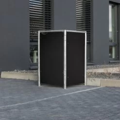 Cache-poubelle Müllbox En Aluminium Noir 140L – HIDE 9 Cache-poubelle Müllbox En Aluminium Noir 140L – HIDE -Jardin Abris Magasin cache poubelle mullbox en aluminium noir 140l hide 1