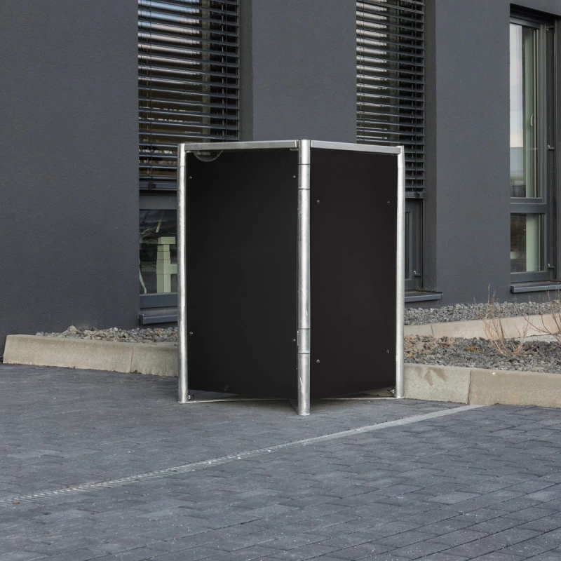 Cache-poubelle Müllbox En Aluminium Noir 140L – HIDE 4 Cache-poubelle Müllbox En Aluminium Noir 140L – HIDE – Image 2